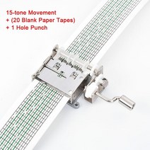 자작곡 수동 오르골 15음 30음 수동 악보 작곡 핸드메이드 오르골 창작 diy 작곡 음악, 15톤 20개 테이프