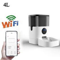 Surrunme 자동급식기 타이밍 카메라 원격 고양이 강아지 와이파이 Tuya 지능형 4L 6L, 없음, 6L WIFI No camera+Korea Adapte