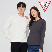 [게스진]게스 MM3K9445 공용 변형 삼각 엠보 CP쭈리 맨투맨 티셔츠