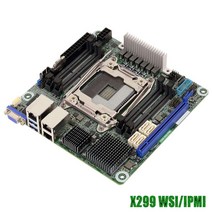 ASRock 워크스테이션 마더보드용 단일 CPU 슬롯 LGA2066 DDR4 지원 X 시리즈 X299 WSI/IPMI 7 세대 9 및, 한개옵션0