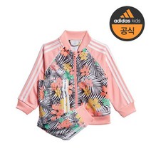 아디다스 키즈 80cm 85cm 유아 플라워프린팅 트랙탑 트레이닝 상하세트-FM6722