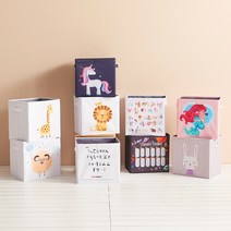 접이식 폴딩 다용도 바스켓 패브릭 수납 책장 바구니, 뽀루루 수납박스, 영문표