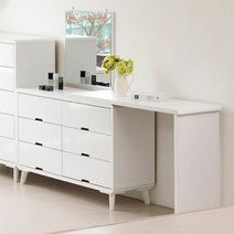 [우아미가구] 샤르망 1200 화장대 풀세트, 색상:오크화이트