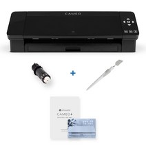 실루엣 카메오4 수동날기초세트 실루엣마스터가이드책자2종 동영상강좌 시트지 토퍼 커팅기 프린터 기계, 블랙