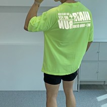 빠델 에어 스카치 프린팅 오버핏 반팔티셔츠 반팔 티셔츠