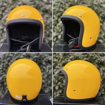 덱스톤500tx 시스템 헬멧 TT & CO-CASCOS 500TX 레트로 빈티지 오픈 페이스 오토바이 헬멧 로우 프로파일 감소 일본 한국 스타일 유리섬유 작은 쉘 Casque, XL, YELLOW