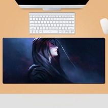 KDA 리그 오브 레전드 마우스 장패드 게임 주변 마우스패드 라지 사이즈 내오염성 견디다 창의 기념 선물, 900*400*4mm, 패턴-21