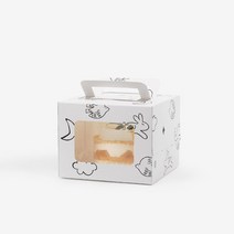 헬로우모리스 낮에그림 미니 케익박스, 혼합색상, 5개