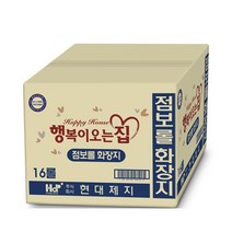 행복이오는집 2겹 점보롤 화장지, 16롤, 1박스