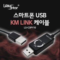 라인업시스템 LANSTAR 스마트 USB KM LINK 케이블 (LS-COPY10 1m)