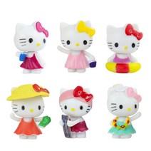 진양오픈마켓 귀여운 차량용장식 헬로키티 Hello Kitty, 6종세트