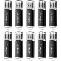 일본직발송 3. Exmapor 10개 세트 USB 메모리 2GB 캡식 USB 메모리스틱 USB2.0 검정 5년 보증 B078TG35KJ, 상세 설명 참조0
