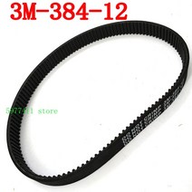 고무 톱니 드라이브 벨트 HTD 384-3M-12 Escooter 전기 스쿠터 384mm 길이, 01 Black
