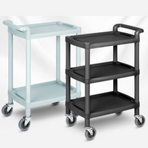 소형병원 입원배식 저진동바퀴 플라스틱 밥차카트 한식당 룸서비스 이동트레이 호텔, W3000 2단 특대 민트그레이