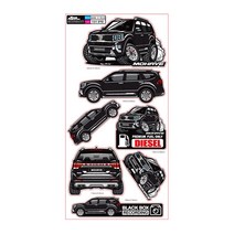 자동차 캐릭터 스티커세트 모하비 더 마스터, 스틸 그레이