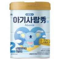 아기사랑수 더 퍼스트 어드밴스 분유 2단계, 2250g, 2개
