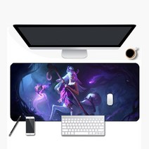 뉴타임즈 마우스 장패드 리그오브레전드 롤 LOL, 릴리아 2 + 800x300mm + 3mm