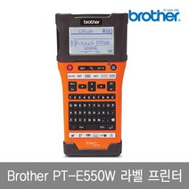 브라더 라벨프린터 PT-E550W 산업현장전문 와이파이 라벨기, 사은품 12mm (투명용지 파랑글자)