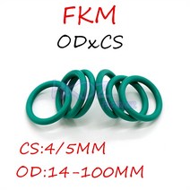 고무오링 고무 링 녹색 FKM O 씰 두께 4/5mm OD5/5.5/6/6.5/7/8/8.5/9/10/10.5/11mm ORing 가스켓 연료 세탁기, [94] 100x5mm (2pcs)