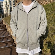 투웨이 후드집업 오버핏 기본 셋업 무지 후디 커플 남녀공용 (5color)