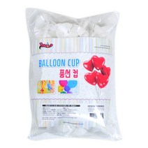 컬러풍선컵스틱(100입) 컵/스틱, 풍선컵, 화이트