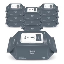 네이즈 그랑 물티슈 캡형, 120매, 10팩