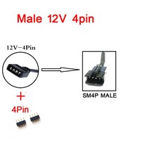 5V 3PIN 12V 4pin PC 마더 보드-AURA RGB 팬 SM3P 소켓 멀티 커넥터 케이블 ASUS, 02 Male 12V 4pin_05 1 TO 5