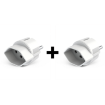 eu 유럽 돼지코 플러그 유럽형 us 한국형 변환 어댑터 콘센트 110v 220v 대용량 돼지코 4.8mm, 화이트2개, 2개