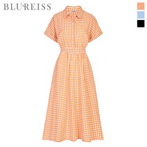 [블루레이스] 깅엄체크카라플레어원피스_B2M1OP3951