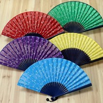 박씨상방 국내제작면자수당초부채소무지개+부채집+매듭증정