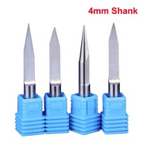 4mm 생크 플랫 바닥 샤프 CNC 조각 공작 기계 테이퍼 라우터 비트 엠보싱 밀링 커터, 28 4x03x90deg