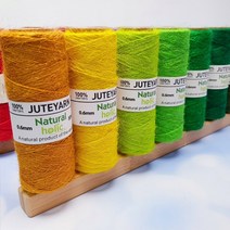 0.8mm 80m 컬러풀 황마끈 주트얀 칼라마끈 수세미뜨기 (55컬러) 수세미실, GRASS35
