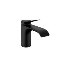 hansgrohe 한스그로헤 비베니스 모던 1핸들 1홀 6인치 높이 욕실 싱크대 수도꼭지 75010001, 마테 블랙