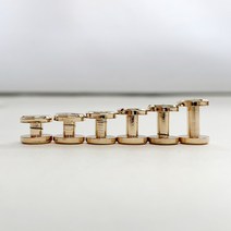 헤세드 NEW) 나사형 평면 리벳 레지 가죽공예(4개), 10*10mm, 골드