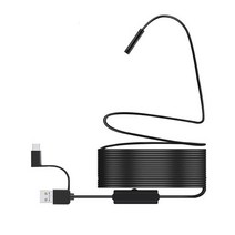 유통박사 이박사 배관내시경카메라 수도누수탐지기 하수관 PC수리 IP68방수 C핀 5핀 타입 10M, 1개, BLK