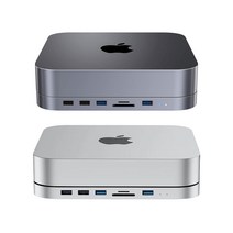 위즈플랫 HM25C SSD 외장하드 USB-C 맥미니 스타일 7 IN 1 USB허브 SD카드리더기 정품SSD 장착, 실버, 1TB