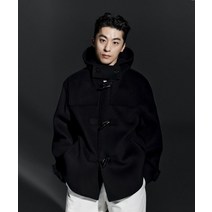 LAFUDGESTORE 구교환 착용 울리치 오버핏 하프 더플 코트Black Woolrich Overfit Half Duffel CoatBlack