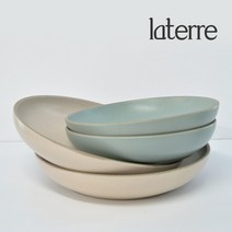 [laterre] 샐러드볼 - (사이즈 중 대 선택1) 도자기접시&플레이팅접시, 세트(중+대 각1p)