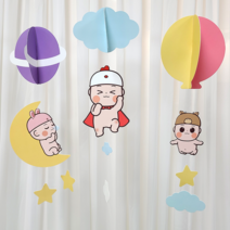 우아띵프렌즈 종이모빌 동물 아이방 아기방 꾸미기 인테리어, 우주_토띵이(토끼)