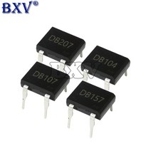10PCS DB207 DIP-4 브리지 정류기 1000V 2A, 02 DB107 DIP