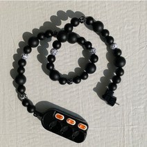 A의취향 디자인 우드볼 멀티탭 DIY set 개별 3구 콘센트 전선 커버, 1.5m, DIY set(멀티탭미포함), 우드블랙