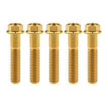 육각나사 육각머리볼트 세트 Xingxi 5pcs 티타늄 플랜지 육각 작은 헤드 볼트 M8X15 20 25 30 35 40 45 50 55 60 65mm 나사, [02] Gold, [01] M8, [04] 30mm