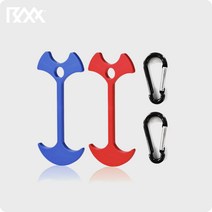 [S75] 아이엠봇캠핑 텐트 설치용 물고기 뼈 데크팩+카라비나 세트, 물고기뼈+카라비나-레드