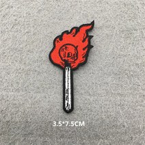 의류 스티커 용 펑크 아님 자수 패치 줄무늬 Diy 아플리케 스티커118852, Black