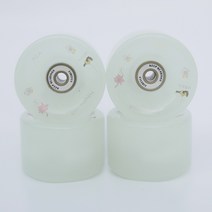 YAPOGI 서프보드 유지 긴 플레이트 스케이트 보드/랜드 플러싱 65Mm 플래시 휠 빛나는 랜드 서핑 베어링, 반투명
