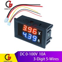 미니 DC 디지털 전압계 전류계 태양 전지 자동차 볼트 앰프 테스터 모니터 감지기 측정기 100V 10A 50A, 01 100V 10A Red-Blue