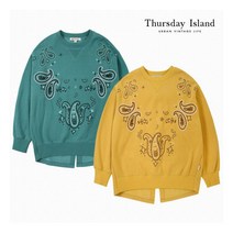 [써스데이아일랜드] [Thursday Island] 여성 요크페어 아트웍 기모 스웨트셔츠(T 395952