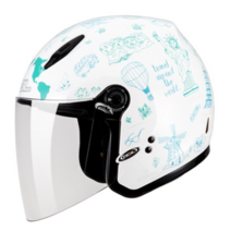 SOL 헬멧 27Y 트래블 화이트 블루 민트, XXS