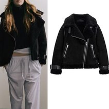 [KYO컴퍼니] ZARA 여성 스웨이드 무스탕 퍼자켓 벨트 루즈핏 재킷