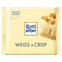 Ritter Sport 화이트 크리스피 초콜렛 100g x10개 Weiss Crisp, 10개